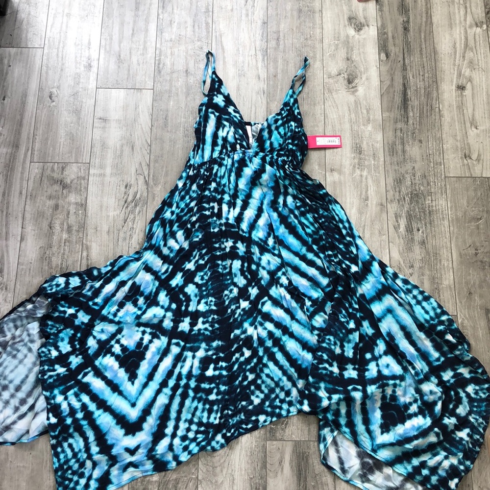 Xhilaration blue tie dye  sun dress NWT